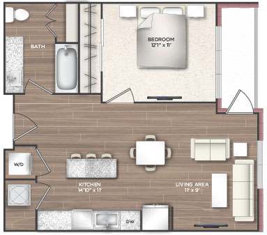 1E Floor Plan 1E Floor Plan at 511 Meeting, South Carolina, 29403