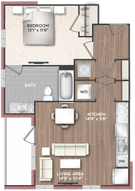 1G Floor Plan 1G Floor Plan at 511 Meeting, Charleston, SC