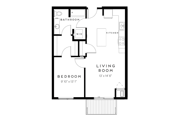 Unit B1 725 sqft 1 Bedroom at Maven on Broadway Apartments, Rochester, MN