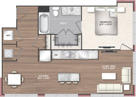 1N Floor Plan at 511 Meeting, Charleston, 29403