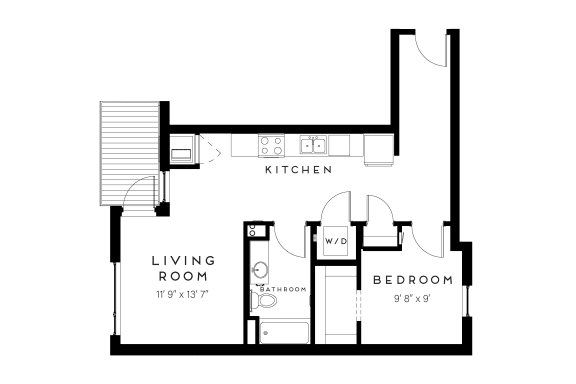 Unit B7 747 sqft at Maven on Broadway Apartments, Minnesota
