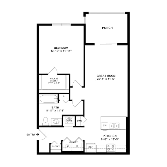 1 bed 1 bath F at Lucie at Tradition Apartments, Florida
