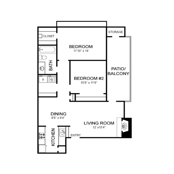 Daisy Floor Plan at High Oaks, Texas, 78759