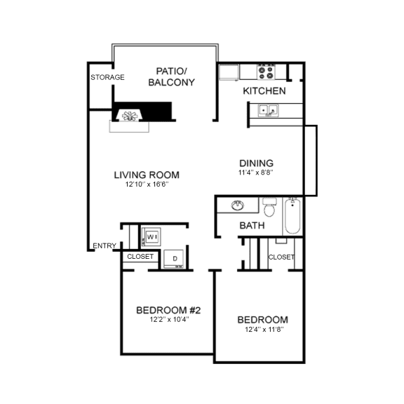 Rose Floor Plan at High Oaks, Texas