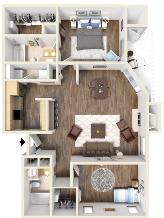 Floor Plan  Marigold Floor Plan at High Oaks, Texas