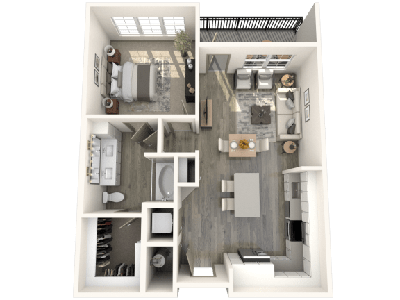 A2 Floor Plan at Inspire, North Carolina, 28211