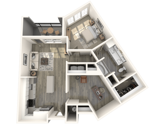 A3 Floor Plan at Inspire, Charlotte, NC, 28211