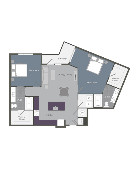 The Overlook Floor Plan at Glenn Perimeter, Atlanta, Georgia