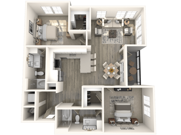 B3 Floor Plan at Inspire, Charlotte, 28211