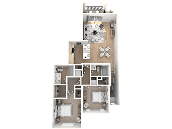 The Siena Floor Plan at The Palmeri Residences, Naples, FL, 34104