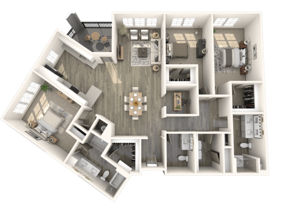 C3 Floor Plan at Inspire, Charlotte, NC