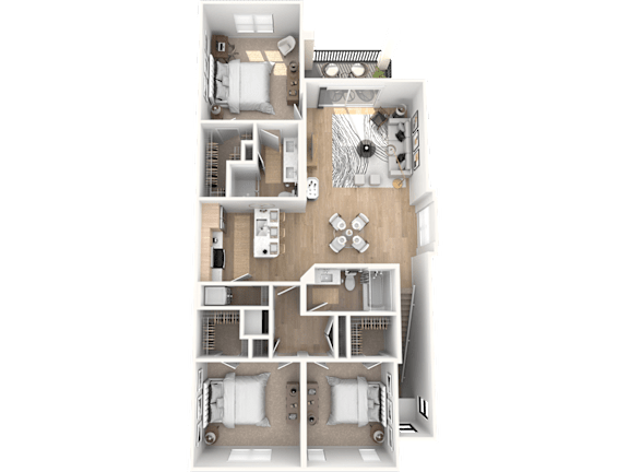 The Solano Floor Plan at The Palmeri Residences, Florida