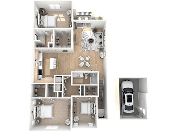 The Estero with Garage Floor Plan