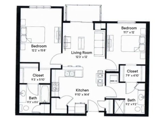 McQuillan Floor Plan McQuillan Floor Plan at SoRoc On Maine, Minnesota, 55904