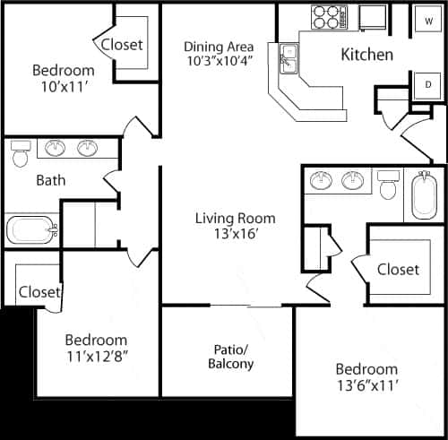 a floor plan of a house with a kitchen and a living room