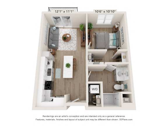 E Floor Plan at SoRoc On Maine, Rochester, MN 55904