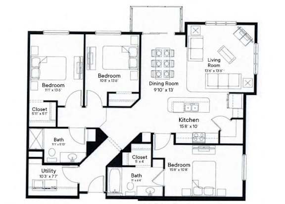 Stonebrooke Floor Plan at SoRoc On Maine, Minnesota, 55904