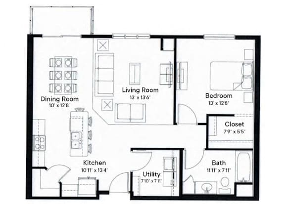Essex Floor Plan at SoRoc On Maine, Rochester Minnesota