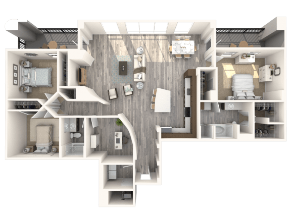 Parisian Floor Plan at Paramount on Lake Eola, Orlando, 32801