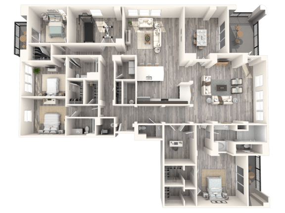 Penthouse Floor Plan at Paramount on Lake Eola, Orlando, FL, 32801