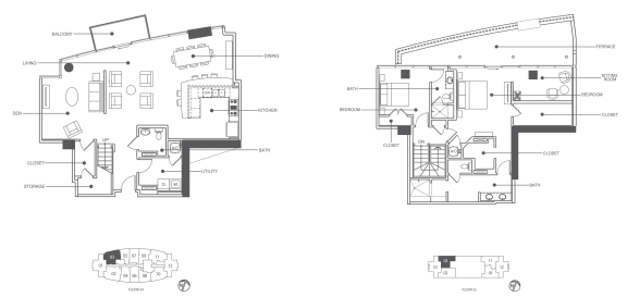 Penthouse 3 Floor Plan at Element, Tampa, FL, 33602