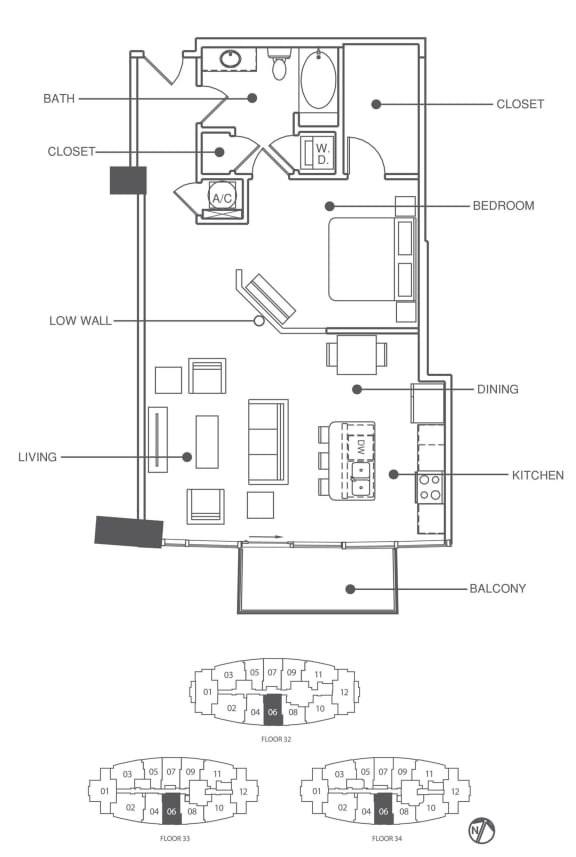 Suite 6 Floor Plan at Element, Tampa, 33602