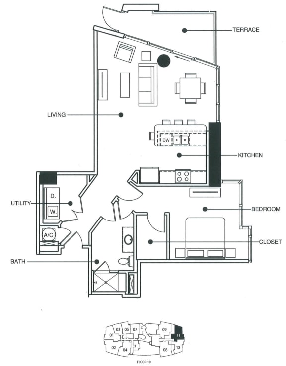 Terrace 11 Floor Plan at Element, Tampa, 33602