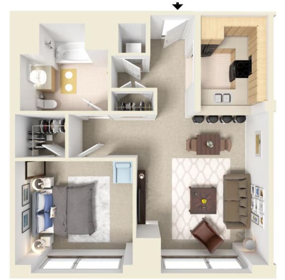 The Currier Floor Plan | Residences at Manchester Place