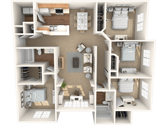 The Elm Floor Plan at Grandeville on Saxon, Florida