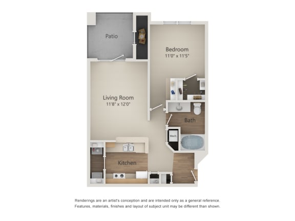 Sabine Floor Plan at The Park at Monterey Oaks, Austin