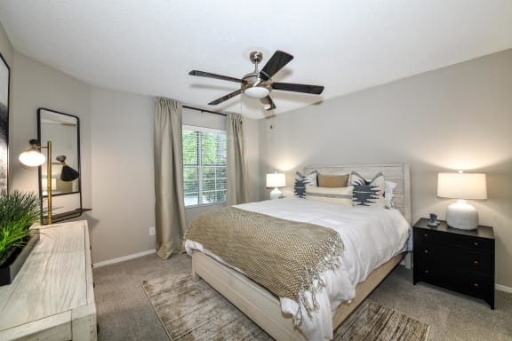 bedroom with a ceiling fan at 670 Thornton, Lithia Springs, Georgia