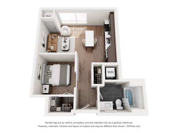 Marley floorplan at Revel, Minneapolis, 55408