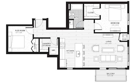 B3 02 Floorplan at Boutique 28, Minneapolis, MN