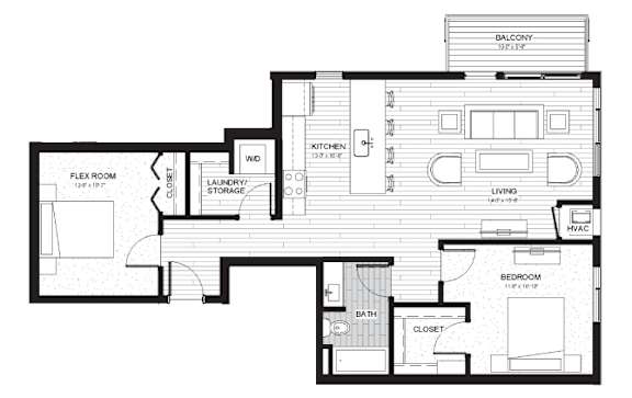 B4 02 Floorplan at Boutique 28, Minneapolis, Minnesota