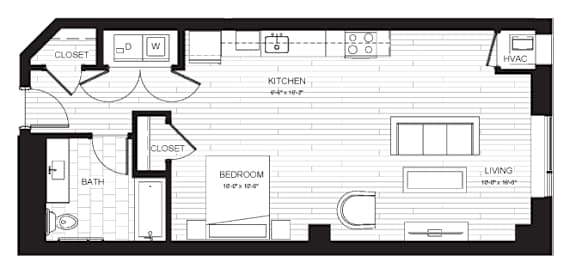 S4 02 Floorplan at Boutique 28, Minneapolis, MN, 55408