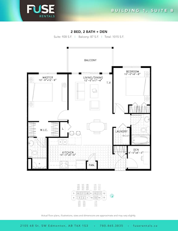 A black and white image of a floor plan for a suite in a building.