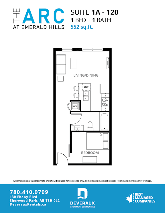 a floor plan of a 1 bedroom apartments