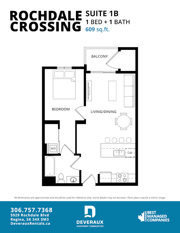 a floor plan of a 1 bed  1 bath