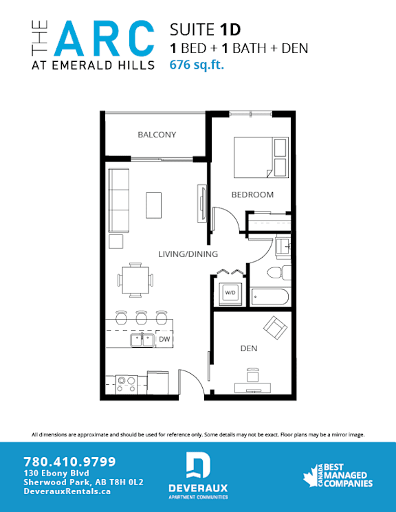 a floor plan of a 1 bedroom apartments