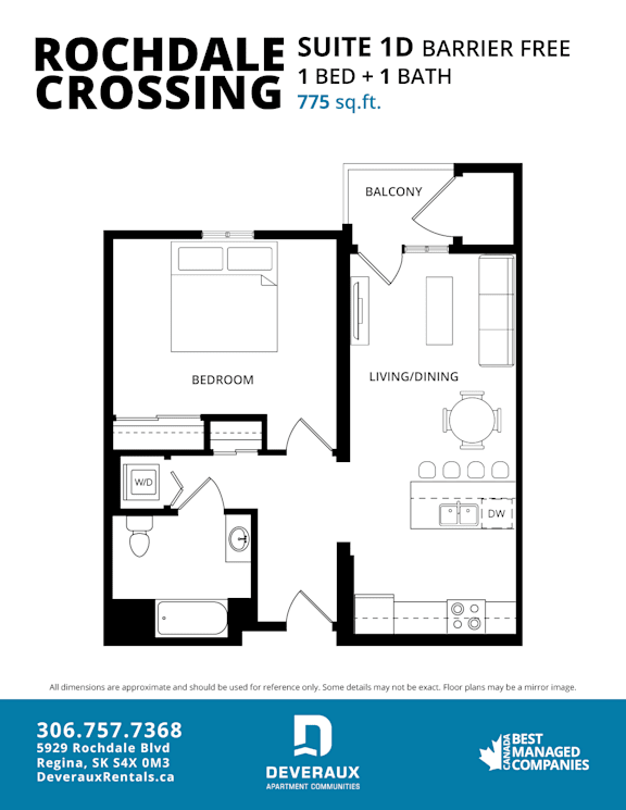 a floor plan of a 1d barber free