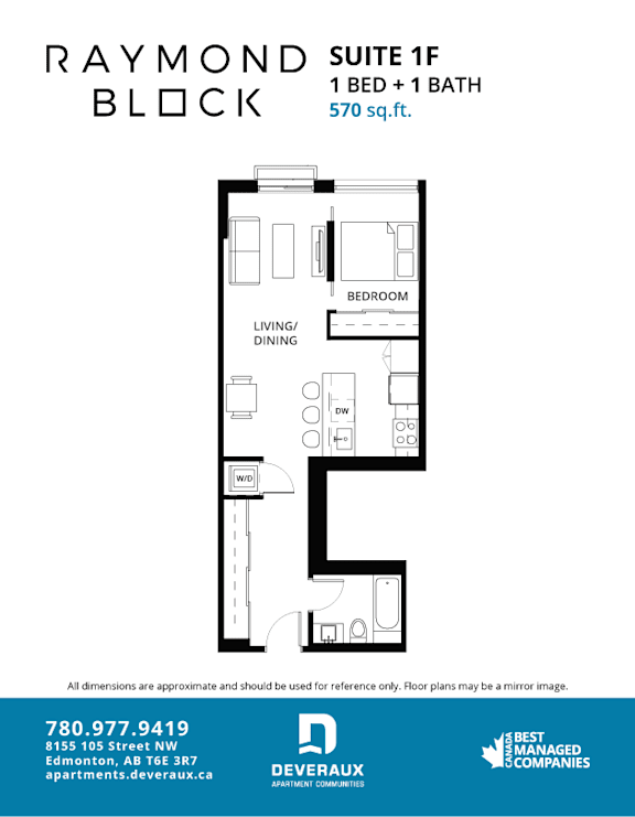 1F Floor Plan at Raymond Block, Edmonton