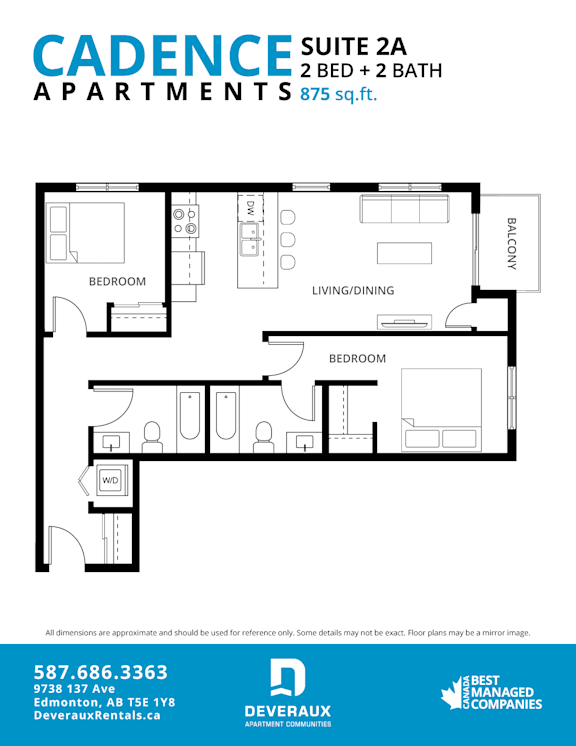 Suite 2A Floor Plan at Cadence at Griesbach, Edmonton