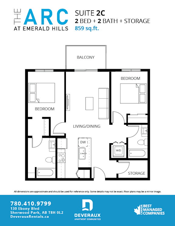 a floor plan of a 2 bedroom apartments