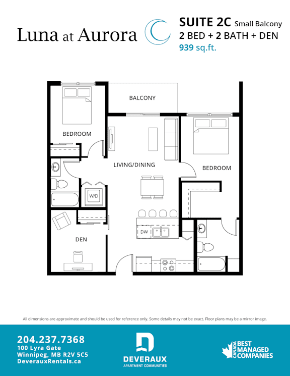 a floor plan of a bedroom apartment