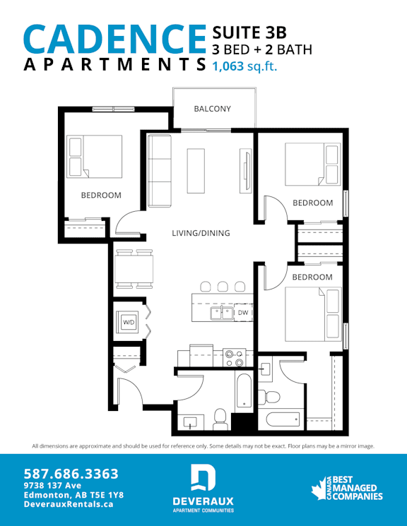 Suite 3B Floor Plan at Cadence at Griesbach, Alberta