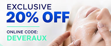 A promotional image offering a 20% discount with the code "DEVERAUX".