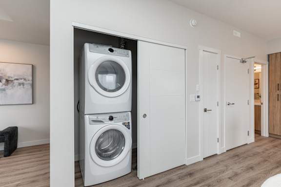 Washer Dryer In Unit at Latitude 49 Townhomes, Manitoba