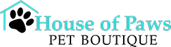 House of Paws logo with a blue house icon.