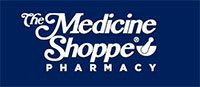 The Medicine Shoppe Pharmacy logo on a blue background.