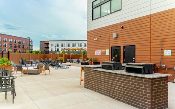 Outdoor Grill And Patio at Latitude 49 Townhomes, Winnipeg, MB